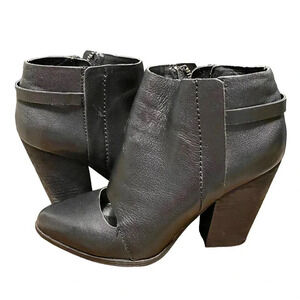 Joe’s Leather Upper Black Heel Boots Women Size 6.5